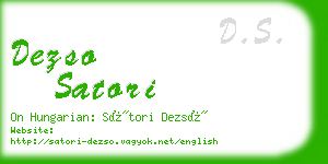 dezso satori business card